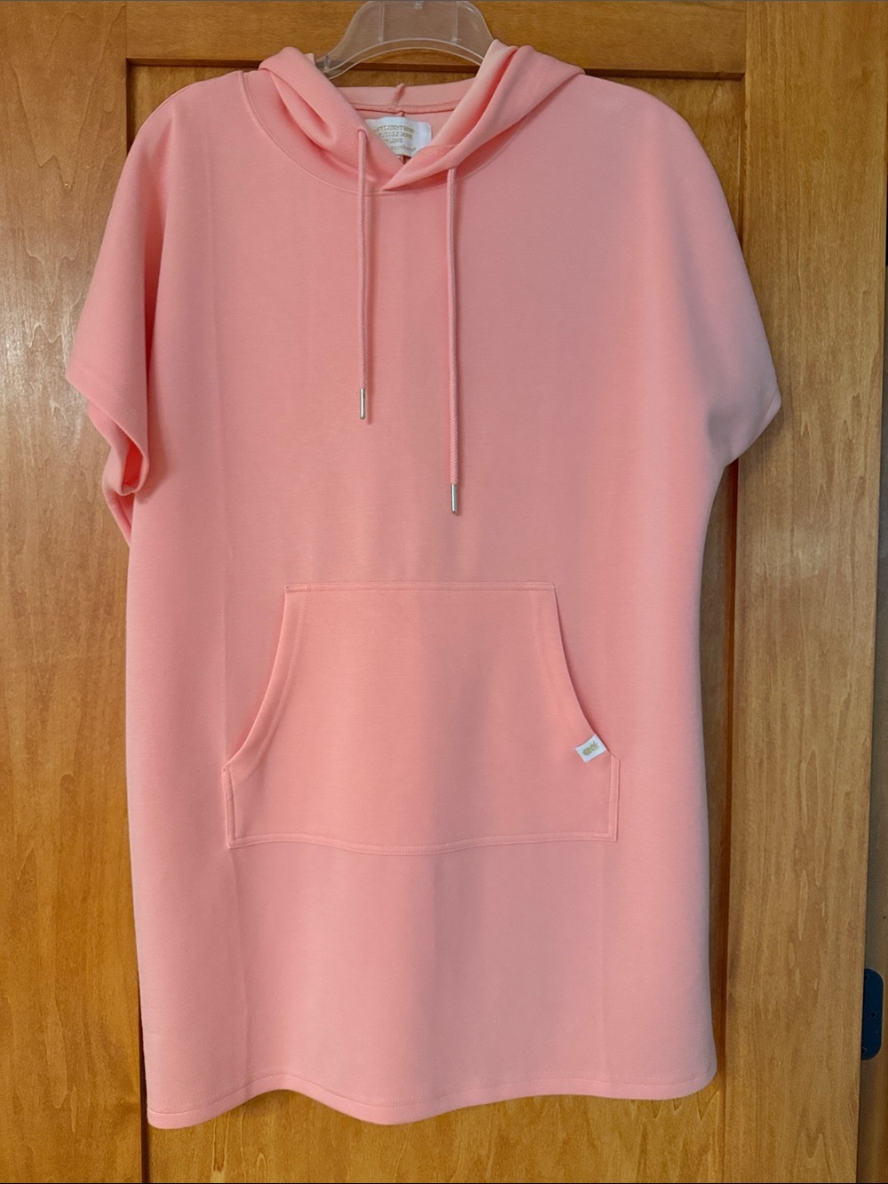 Simply Southern Pink / Peach Hooded Short-Sleeve Dress